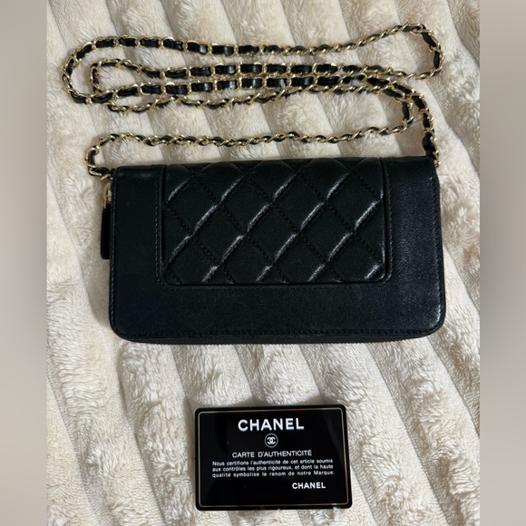 Black Chanel Mademoiselle wallet on unbranded chain crossbody - Picture 6 of 9